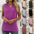 thumbnail image 1 of ZyeKqe Womens V Neck Tank Tops Business Casual Blouses Summer Sleeveless Top Dotted Work Shirts, 1 of 10