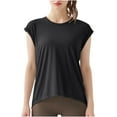 thumbnail image 1 of ZyeKqe Womens Workout Tops Cap Sleeve T Shirts Round Neck Running Shirts Casual Loose Gym Yoga TopS-XL, 1 of 6