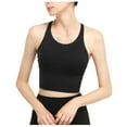 thumbnail image 1 of ZyeKqe Workout Tank Tops for Women Sleeveless Crewneck Sport Bra Criss Back Athletic Running Yoga Crop Top, 1 of 5