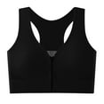 thumbnail image 1 of ZyeKqe Zip Front Sport Bras for Women Racerback Hollow out Yoga Bras Breathable Liftup Workout Bras, 1 of 6