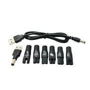 Zyer 7 PCS Power Cord 5V Replacement Charger USB Adapter Suitable For Hair Beard Trimmers Shavers Beauty Instruments Desk Lamps Purifiers