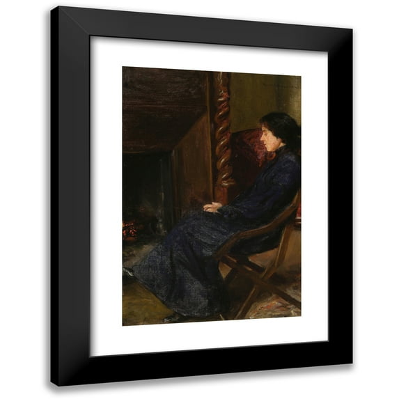 Zygmunt Andrychewicz 17x24 Black Modern Framed Museum Art Print Titled - Portrait of a Woman, Bank Director in Krakow