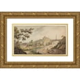 thumbnail image 1 of Zygmunt Vogel 14x10 Gold Ornate Wood Frame and Double Matted Museum Art Print Titled - View of the Ujazdowski Church (1787), 1 of 4