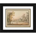thumbnail image 1 of Zygmunt Vogel 18x14 Black Ornate Wood Framed Double Matted Museum Art Print Titled - Łazienki Park, the View from the South (1795), 1 of 5
