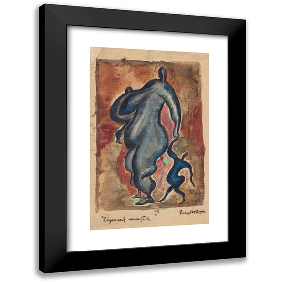 Zygmunt Waliszewski 11x14 Black Modern Framed Museum Art Print Titled - Black Mother (1917)