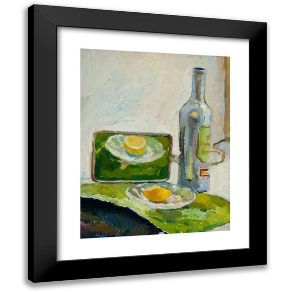 Zygmunt Waliszewski 19x24 Black Modern Framed Museum Art Print Titled - Still Life with a Bottle (1914-18)