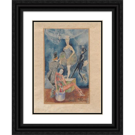 Zygmunt Waliszewski 19x24 Black Ornate Framed Double Matted Museum Art Print Titled: Singer (1917)