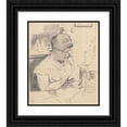 thumbnail image 1 of Zygmunt Waliszewski 20x23 Black Ornate Framed Double Matted Museum Art Print Titled: Portrait of the Artist's Mother, Michalina Waliszewska (1915), 1 of 5