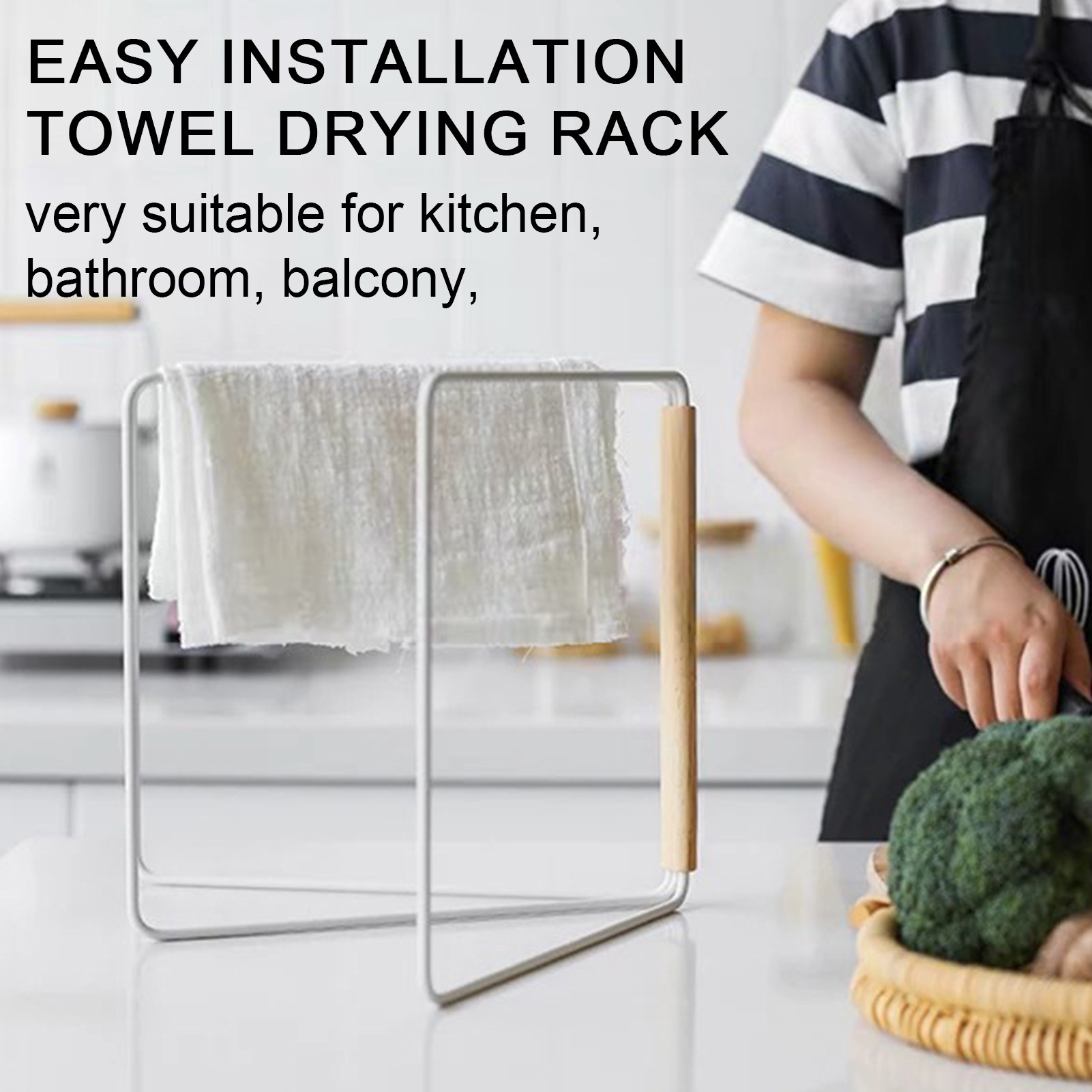 Zyhtgyee Towel Rack With Smooth Surface Bathroom Towel Drying Rack