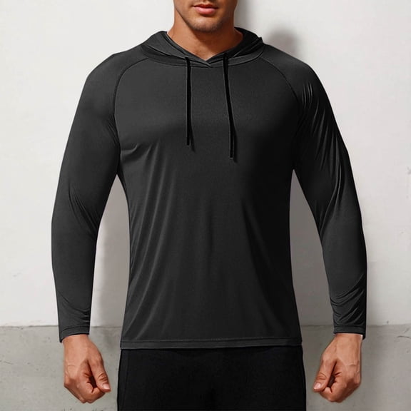 Zylanna Men's Athletic Jacket, Full Zip Long Sleeve Quick Dry Workout Running Active Shirts with Pockets Black Size 2XL