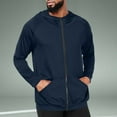 thumbnail image 1 of Zylanna Men's Athletic Jacket, Full Zip Long Sleeve Workout Running Quick Dry Active Shirts with Pockets Navy Size XL, 1 of 7