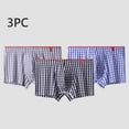 thumbnail image 1 of Zylanna Men's Boxer Briefs, 100%Cotton 3-Pack Breathable Loose Underwear for Men Multicolor Size XL, 1 of 6