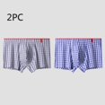 thumbnail image 1 of Zylanna Men's Boxer Briefs, 100%Cotton Breathable Loose 2-Pack Underwear for Men Multicolor Size M, 1 of 5