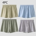 thumbnail image 1 of Zylanna Men's Boxer Briefs, Breathable 100%Cotton 4-Pack Loose Underwear for Men Multicolor Size 2XL, 1 of 7