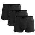 thumbnail image 1 of Zylanna Men's Boxer Briefs, Loose 100%Cotton Breathable 3-Pack Underwear for Men Black Size 2XL, 1 of 2