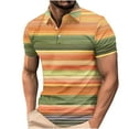thumbnail image 1 of Zylanna Men's Button Polo Shirts Tee, Solid Color Summer Short Sleeve Turndown Collar Casual Pullover for Men Multicolor Size L, 1 of 4