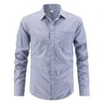 thumbnail image 1 of Zylanna Men's Button up Shirts, Breathable Plaid Turndown Collar Long Sleeve Formal Shirts for Men Gray, 1 of 5