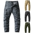 thumbnail image 1 of Zylanna Men's Cargo Pants, Multi-Pockets Solid Color Fashion Baggy Casual Pants for Men Black Size 3XL, 1 of 3