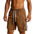 thumbnail image 1 of Zylanna Men's Cargo Shorts with Multi-Pocket, Breathable Relaxed Fit Elastic Waist Casual Outdoor Hiking Shorts for Men Brown, 1 of 6