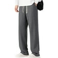 thumbnail image 1 of Zylanna Men's Casual Pants, with Pockets Drawstring Waist Baggy Stretchable Comfortable Joggers for Winter Sports Dark Gray, 1 of 5