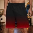 thumbnail image 1 of Zylanna Men's Casual Shorts, Relaxed Fit Stretch Elastic Waist with Pockets Outdoor Gradient Shorts Wine, 1 of 5