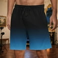 thumbnail image 1 of Zylanna Men's Casual Shorts, with Pockets Relaxed Fit Stretch Elastic Waist Outdoor Gradient Shorts Navy, 1 of 5