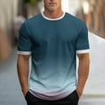 thumbnail image 1 of Zylanna Men's Casual T-Shirts, Crew Neck Gradient Color Fashion Short Sleeve Shirts for Men Tee Navy Size M, 1 of 5