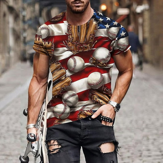 Zylanna Men's Casual T-Shirts, Graphic Short Sleeve Fashion Crew Neck Shirts for Men Tee Wine Size XL