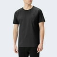 thumbnail image 1 of Zylanna Men's Casual T-Shirts, Solid Color Crew Neck Fashion Short Sleeve Shirts for Men Tee Black Size XL, 1 of 8