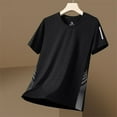 thumbnail image 1 of Zylanna Men's Casual T-Shirts, Solid Color Fashion Short Sleeve Crew Neck Shirts for Men Tee Black Size 2XL, 1 of 4