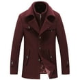 thumbnail image 1 of Zylanna Men's Causal Winter Jackets, Fashion with Pockets Full Zip Outwear Coats for Mens Wine, 1 of 3
