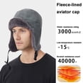 thumbnail image 1 of Zylanna Men's Fleece-Lined Ear Protection Hat, Warm for Outdoor Windproof Adjustable Winter for Men & Women Gray, 1 of 4
