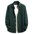 thumbnail image 1 of Zylanna Men's Formal Dress Shirts, Button Business Plaid Long Sleeve Turn Down Collar Shirts Green Size XL, 1 of 8