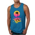 thumbnail image 1 of Zylanna Men's Hawaii Tank Tops Pullover, Sleeveless Beach Vacation Cool Vest Crew Neck Casual T-Shirts for Men Blue Size L, 1 of 4