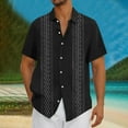 thumbnail image 1 of Zylanna Men's Hawaiian Shirts, Casual Quickly Dry Short Sleeve Turndown Collar Summer Beach Button Down Shirts Black Size 2XL, 1 of 5