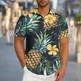 thumbnail image 1 of Zylanna Men's Hawaiian Shirts, Casual Quickly Dry Short Sleeve Turndown Collar Summer Beach Button Down Shirts Green Size 4XL, 1 of 6