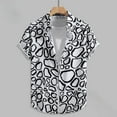 thumbnail image 1 of Zylanna Men's Hawaiian Shirts, Quickly Dry Short Sleeve Turndown Collar Casual Summer Beach Button Down Shirts Black Size L, 1 of 7