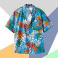thumbnail image 1 of Zylanna Men's Hawaiian Shirts, Short Sleeve Casual Turndown Collar Quickly Dry Summer Beach Button Down Shirts Light Blue Size L, 1 of 3