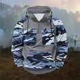 thumbnail image 1 of Zylanna Men's Hooded Sweatshirts with Pockets, Camouflage Casual Half-Zip Soft & Warm Sport Hoodies Pullover for Men Gray, 1 of 3
