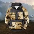 thumbnail image 1 of Zylanna Men's Hooded Sweatshirts with Pockets, Casual Camouflage Soft & Warm Half-Zip Sport Hoodies Pullover for Men Dark Gray, 1 of 3