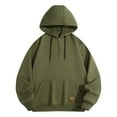 thumbnail image 1 of Zylanna Men's Hooded Sweatshirts with Pockets, Soft & Warm Casual Solid Color Half-Zip Sport Hoodies Pullover for Men Green, 1 of 3