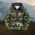 thumbnail image 1 of Zylanna Men's Hooded Sweatshirts with Pockets, Soft & Warm Half-Zip Casual Camouflage Sport Hoodies Pullover for Men Dark Gray, 1 of 3