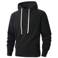 thumbnail image 1 of Zylanna Men's Hoodie Pullover, with Drawstring Fleece Lined Stretchy Solid Color Casual Sweatshirts for Men Black, 1 of 9