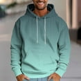 thumbnail image 1 of Zylanna Men's Hoodie Pullover, with Drawstring Pockets Fleece Lined Gradient Color Casual Sweatshirts for Men Mint Green, 1 of 5