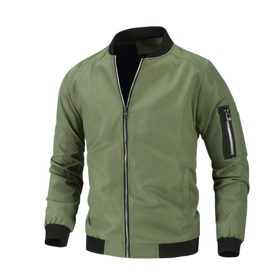 Zylanna Men's Jackets, Fashion Fall and Winter Long Sleeve Warm Coats for Mens Green