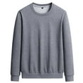 thumbnail image 1 of Zylanna Men's Long Sleeve T-Shirts, Crew Neck Loose Homewear Solid Color Casual Tops for Men Dark Gray, 1 of 2