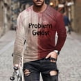 thumbnail image 1 of Zylanna Men's Long Sleeve T-Shirts, Halloween Print Loose Crew Neck Activewear Casual Tops for Men Beige, 1 of 5