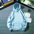 thumbnail image 1 of Zylanna Men's Pullover Hoodies, Long Sleeve Workout Running Elastic Hooded Sweatshirt Athletic Jacket with Pockets Sky Blue Size 2XL, 1 of 6
