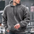 thumbnail image 1 of Zylanna Men's Sherpa Hoodie Sweatshirts, Soft Fleece Winter Baggy Heavyweight Casual Fuzzy Pullover Gray Size 2XL, 1 of 5