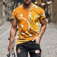 thumbnail image 1 of Zylanna Men's Short Sleeve T-Shirts, Crew Neck Summer Lightweight Fruit Print Daily leisure Tops for Men Multicolor Size 3XL, 1 of 1